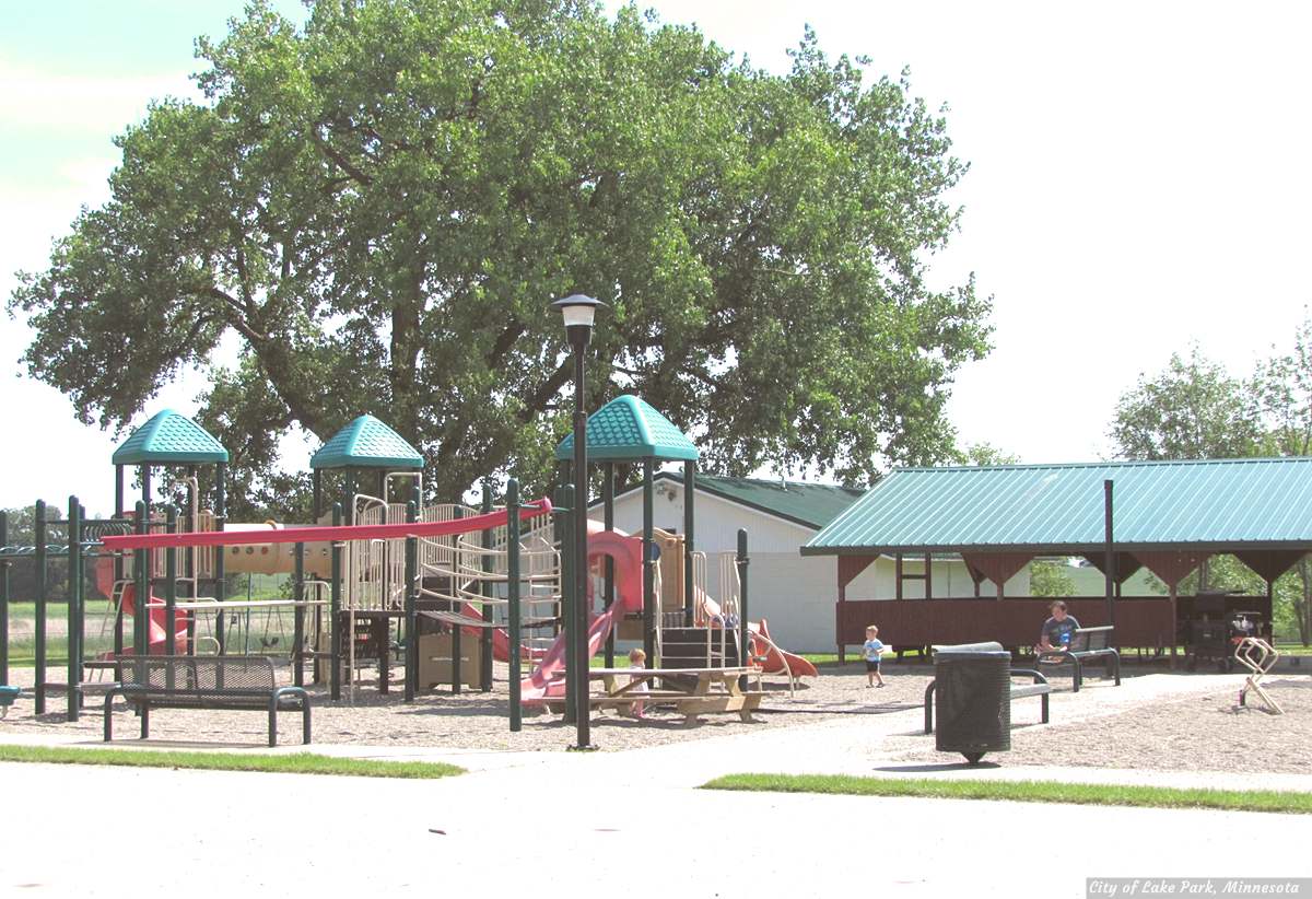 Enjoy the playgrounds in Lake Park, Minnesota.